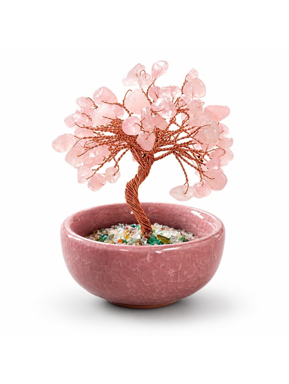 3" Rose Quartz Gemstone Tree